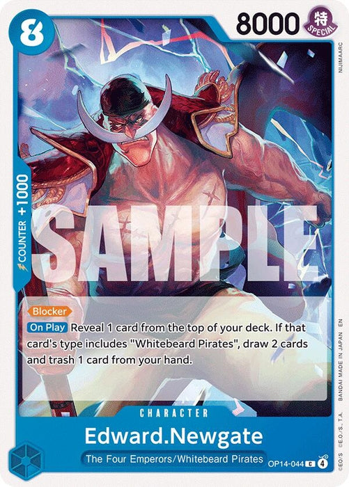 Image for Edward.Newgate (OP14-044) [The Azure Sea's Seven] - One Piece Card Game