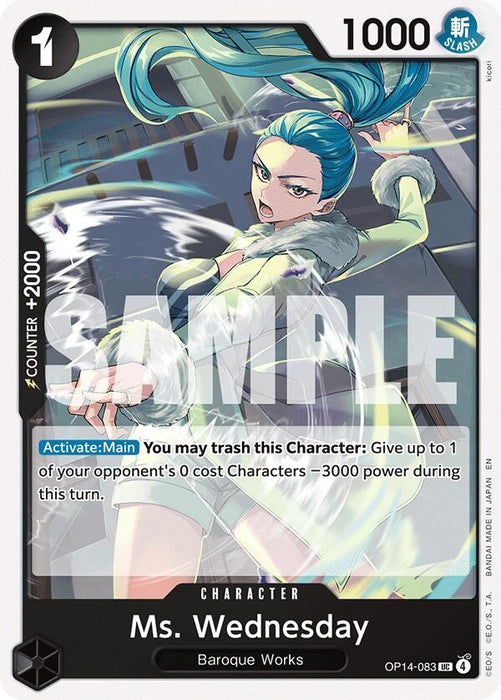 Image for Ms. Wednesday (OP14-083) [The Azure Sea's Seven] - One Piece Card Game