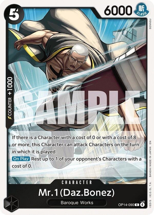 Mr.1(Daz.Bonez) (OP14-090) (Foil) [The Azure Sea's Seven]