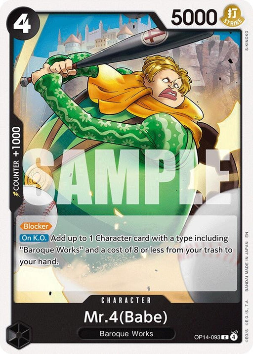 Image for Mr.4(Babe) (OP14-093) [The Azure Sea's Seven] - One Piece Card Game