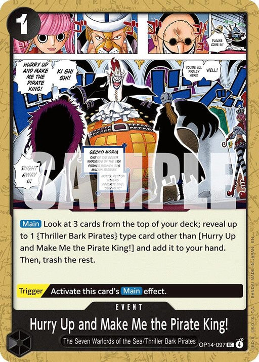 Image for Hurry Up and Make Me the Pirate King! (OP14-097) [The Azure Sea's Seven] - One Piece Card Game