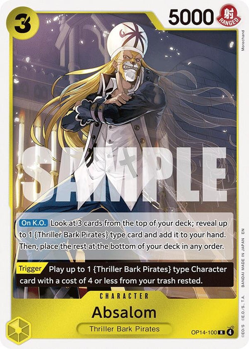 Absalom (OP14-100) (Foil) [The Azure Sea's Seven]