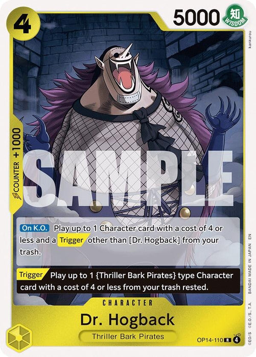 Image for Dr. Hogback (OP14-110) (Foil) [The Azure Sea's Seven] - One Piece Card Game