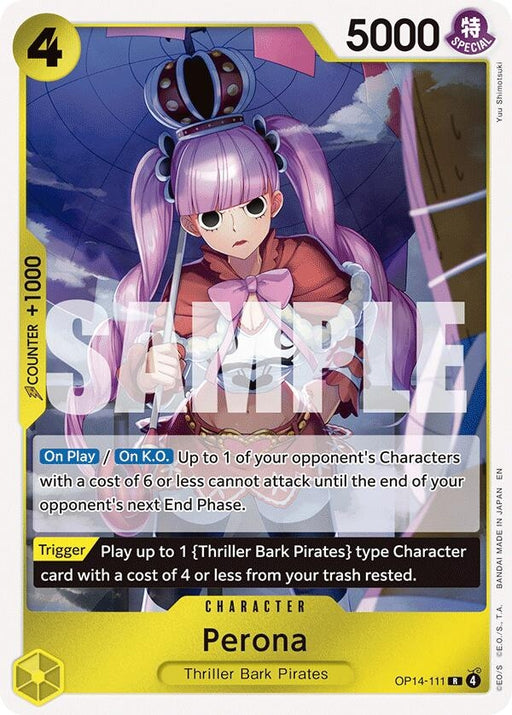 Image for Perona - OP14-111 (OP14-111) (Foil) [The Azure Sea's Seven] - One Piece Card Game