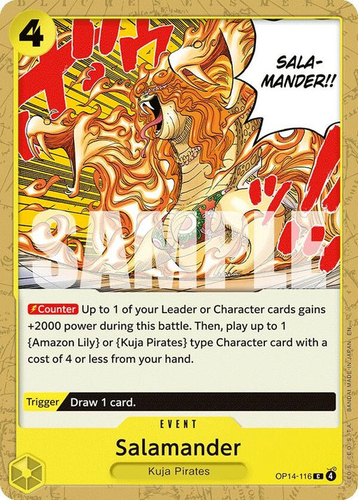 Image for Salamander (OP14-116) [The Azure Sea's Seven] - One Piece Card Game