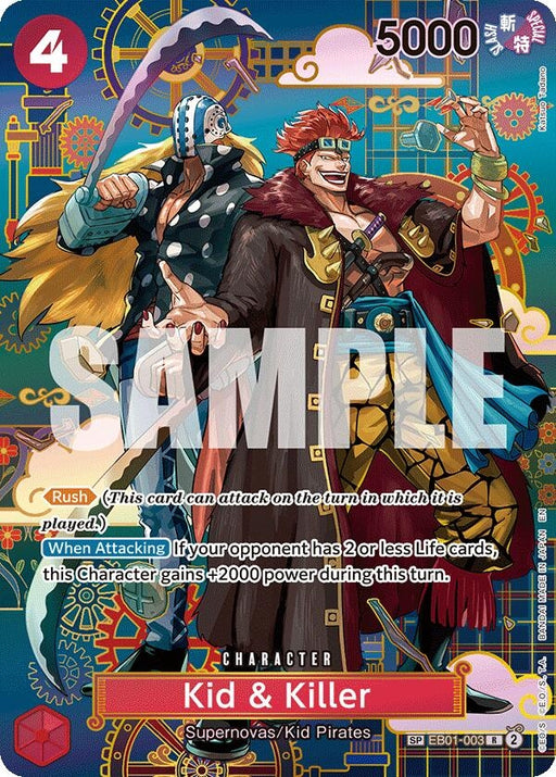 Image for Kid & Killer - EB01-003 (SP) (EB01-003) (Foil) [The Azure Sea's Seven] - One Piece Card Game