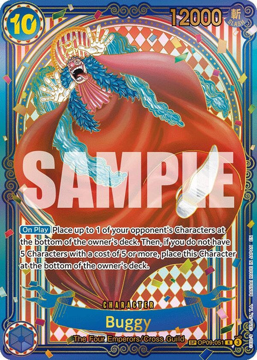 Image for Buggy - OP09-051 (SP) (Gold) (OP09-051) (Foil) [The Azure Sea's Seven] - One Piece Card Game