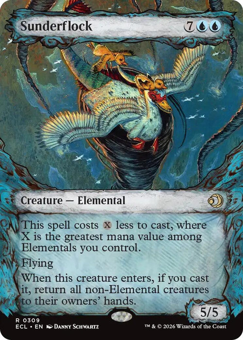 Image for Sunderflock (Showcase) (309) (Foil) [Lorwyn Eclipsed] - Magic: The Gathering