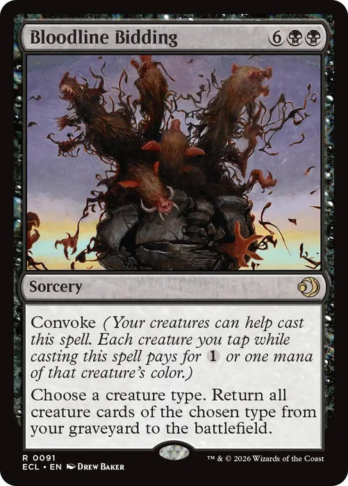 Image for Bloodline Bidding (91) (Foil) [Lorwyn Eclipsed] - Magic: The Gathering