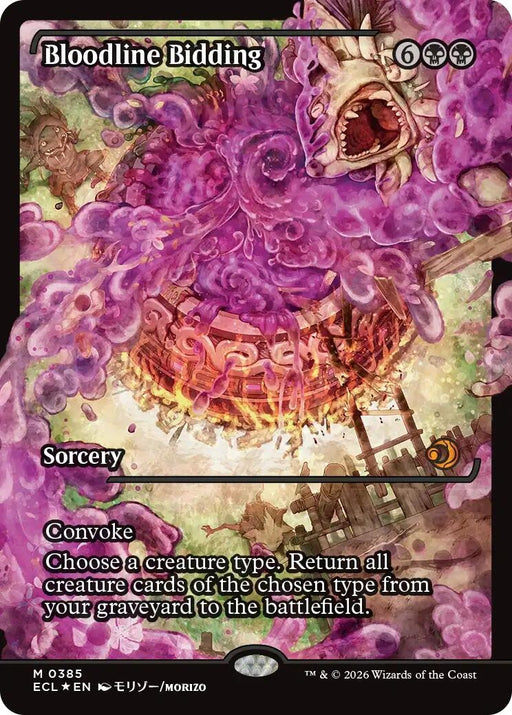 Image for Bloodline Bidding (Showcase) (385) (Foil) [Lorwyn Eclipsed] - Magic: The Gathering