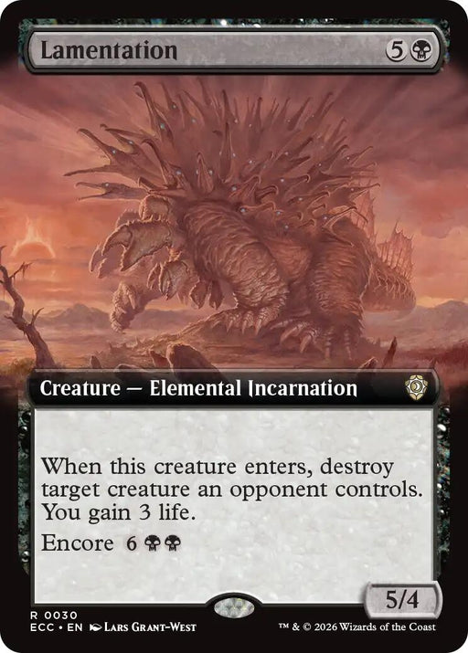 Image for Lamentation (Extended Art) (30) [Lorwyn Eclipsed] - Magic: The Gathering