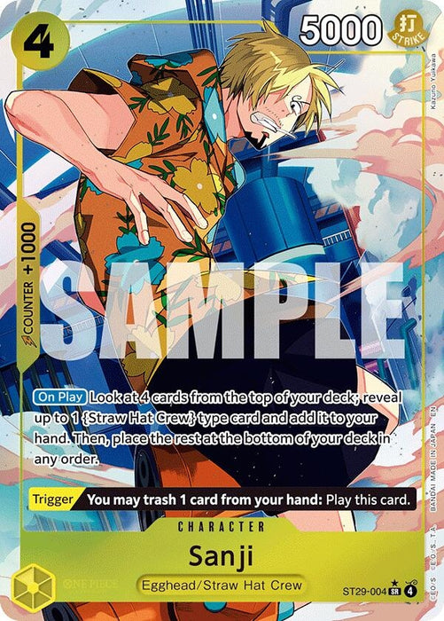 Sanji (Full Art) (ST29-004) (Foil) [Starter Deck 29: Egghead]