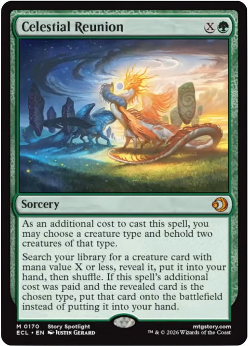 Image for Celestial Reunion (170) (Foil) [Lorwyn Eclipsed] - Magic: The Gathering