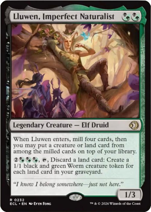 Image for Lluwen, Imperfect Naturalist (232) (Foil) [Lorwyn Eclipsed] - Magic: The Gathering