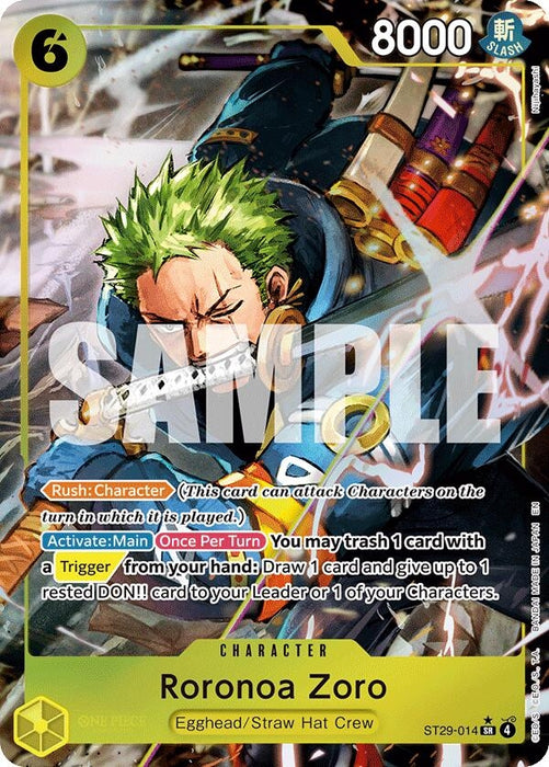 Roronoa Zoro (Full Art) (ST29-014) (Foil) [Starter Deck 29: Egghead]