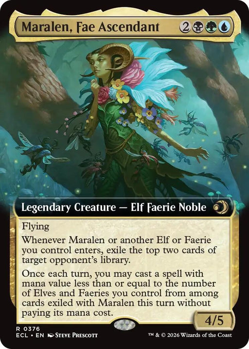 Image for Maralen, Fae Ascendant (Extended Art) (376) (Foil) [Lorwyn Eclipsed] - Magic: The Gathering