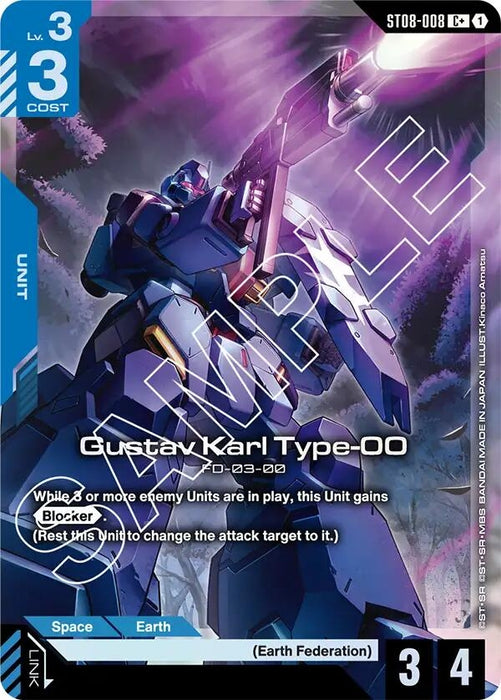 Gustav Karl Type-00 (C+) (ST08-008) (Holofoil) [Starter Deck 08: Flash of Radiance]