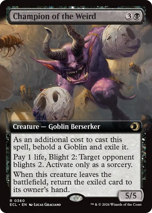 Image for Champion of the Weird (Extended Art) (360) (Foil) [Lorwyn Eclipsed] - Magic: The Gathering