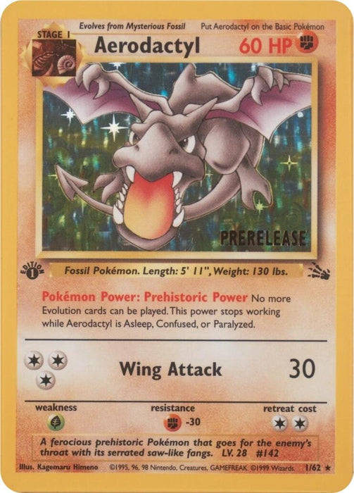 Image for Aerodactyl (01/62) (Prerelease) (01/62) (Holofoil) [Miscellaneous Cards & Products] - Pokemon
