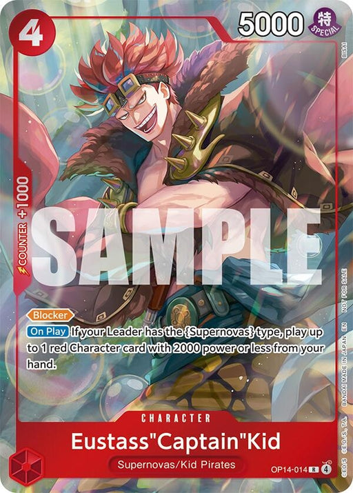 Image for Eustass"Captain"Kid - OP14-014 (Dash Pack) (OP14-014) (Foil) [The Azure Sea's Seven] - One Piece Card Game