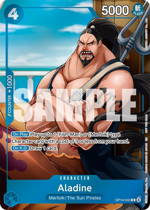 Aladine (Dash Pack) (OP14-043) (Foil) [The Azure Sea's Seven]