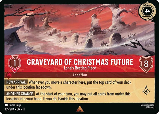 Image for Graveyard of Christmas Future - Lonely Resting Place (135/204) (Cold Foil) [Winterspell] - Disney Lorcana