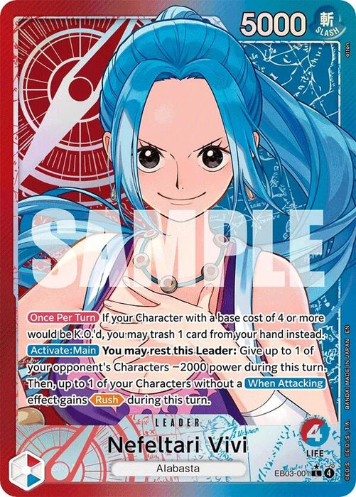 Nefeltari Vivi (001) (Alternate Art) (EB03-001) (Foil) [Extra Booster: One Piece Heroines Edition]