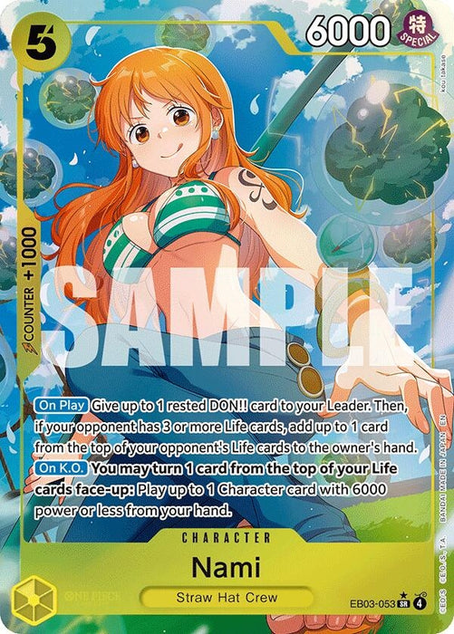 Nami (053) (Alternate Art) (EB03-053) (Foil) [Extra Booster: One Piece Heroines Edition]