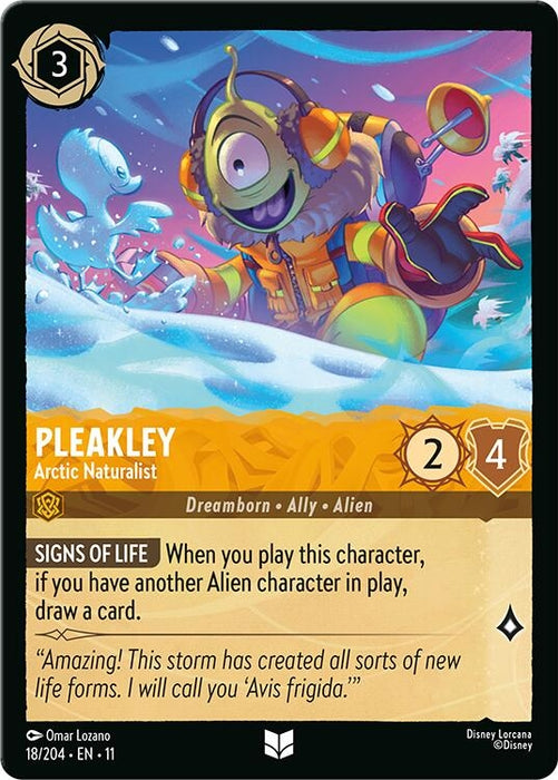Image for Pleakley - Arctic Naturalist (18/204) (Cold Foil) [Winterspell] - Disney Lorcana