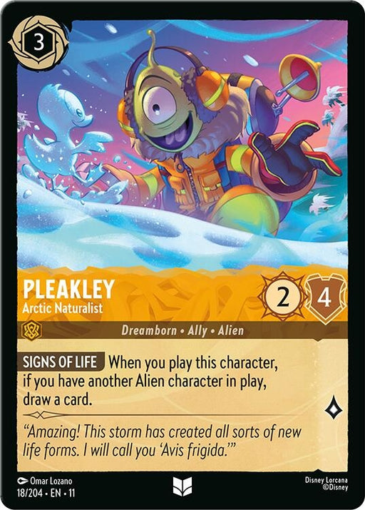 Image for Pleakley - Arctic Naturalist (18/204) (Cold Foil) [Winterspell] - Disney Lorcana