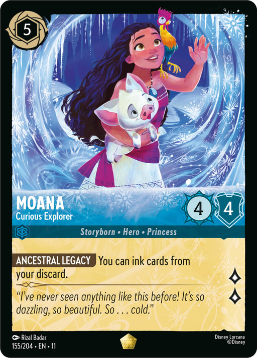 Image for Moana - Curious Explorer (155/204) (Cold Foil) [Winterspell] - Disney Lorcana