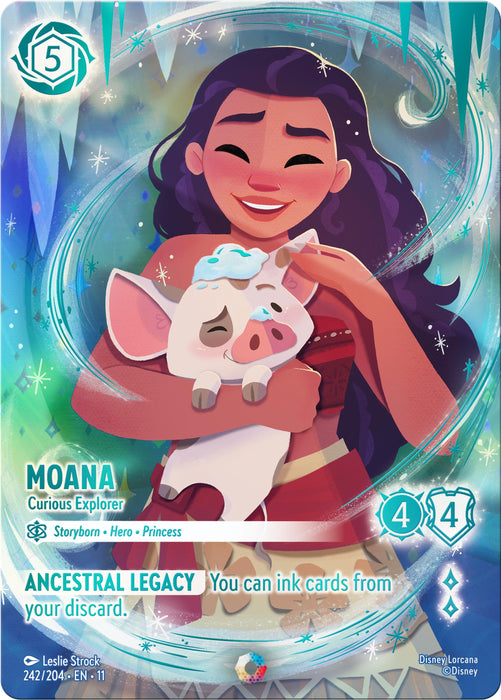 Image for Moana - Curious Explorer (Iconic) (242/204) (Holofoil) [Winterspell] - Disney Lorcana