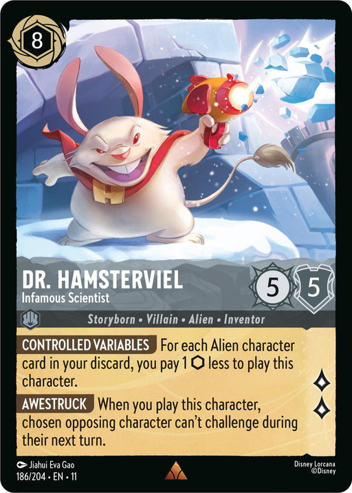 Image for Dr. Hamsterviel - Infamous Scientist (186/204) (Cold Foil) [Winterspell] - Disney Lorcana