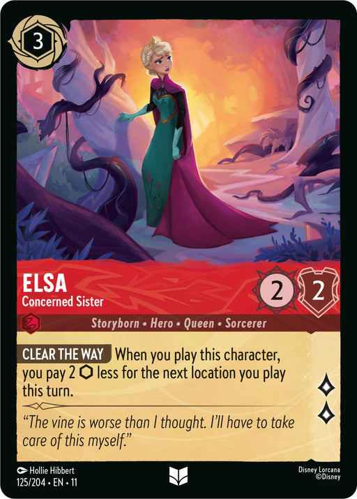 Image for Elsa - Concerned Sister (125/204) (Cold Foil) [Winterspell] - Disney Lorcana