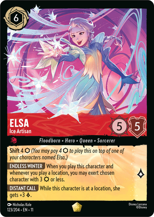 Image for Elsa - Ice Artisan (123/204) (Cold Foil) [Winterspell] - Disney Lorcana