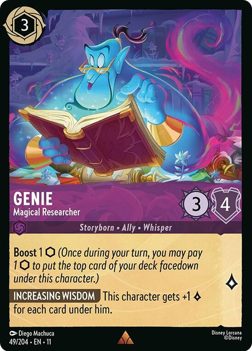 Image for Genie - Magical Researcher (49/204) (Cold Foil) [Winterspell] - Disney Lorcana
