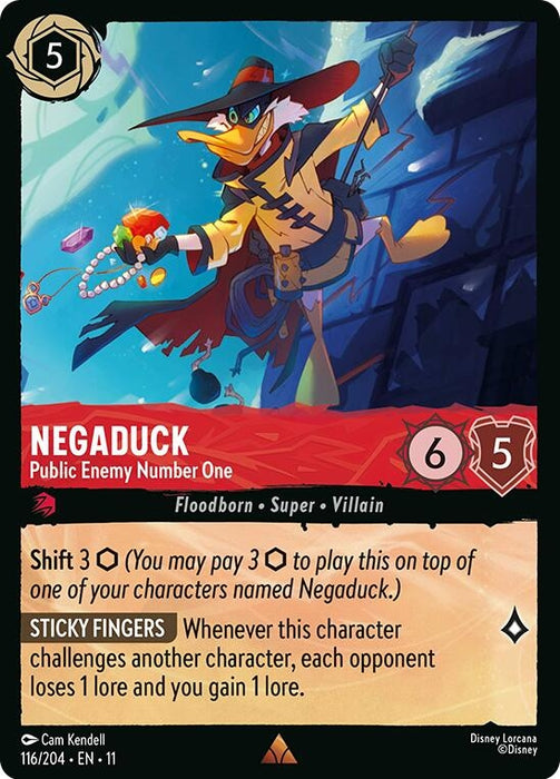 Image for Negaduck - Public Enemy Number One (116/204) (Cold Foil) [Winterspell] - Disney Lorcana