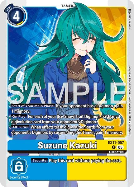 Image for Suzune Kazuki (EX11-057 R) (Foil) [Dawn of Liberator] - Digimon Card Game