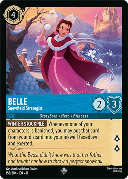 Image for Belle - Snowfield Strategist (158/204) (Cold Foil) [Winterspell] - Disney Lorcana