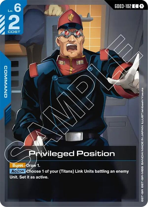 Image for Privileged Position (GD03-102) [Steel Requiem] - Gundam Card Game