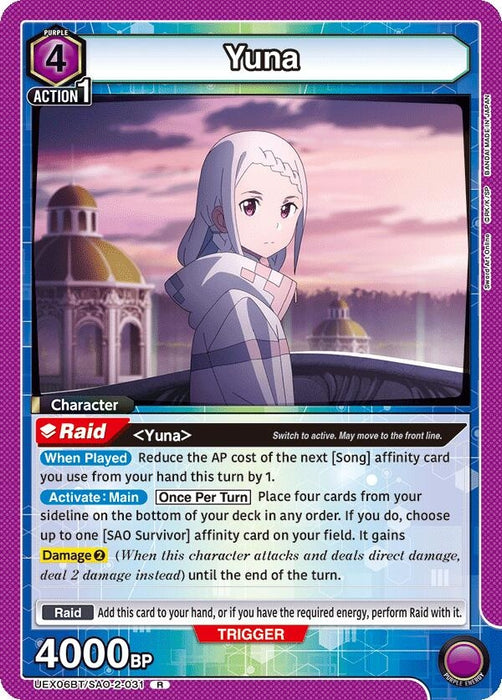 Yuna (031) (UEX06BT/SAO-2-031) (Foil) [UEX06BT: Sword Art Online Vol.2]