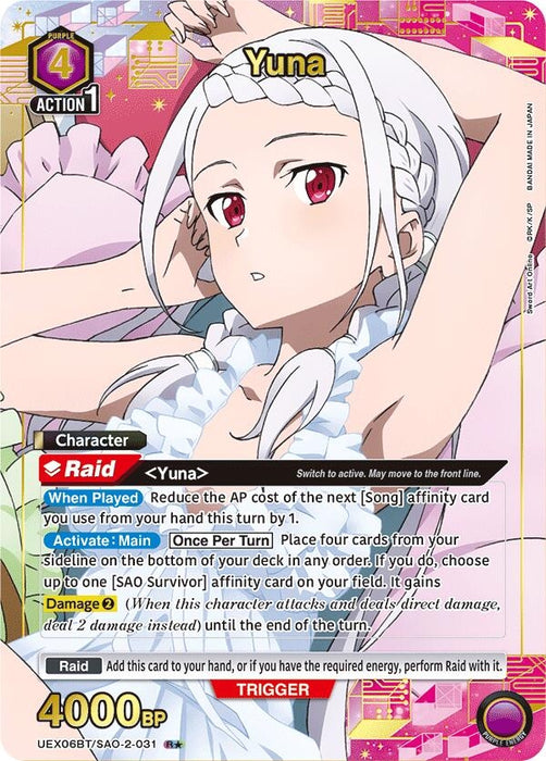Yuna (031) (R*) (UEX06BT/SAO-2-031) (Foil) [UEX06BT: Sword Art Online Vol.2]