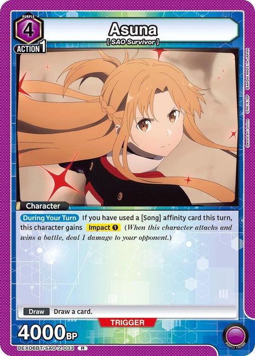 Asuna (033) (UEX06BT/SAO-2-033) (Foil) [UEX06BT: Sword Art Online Vol.2]