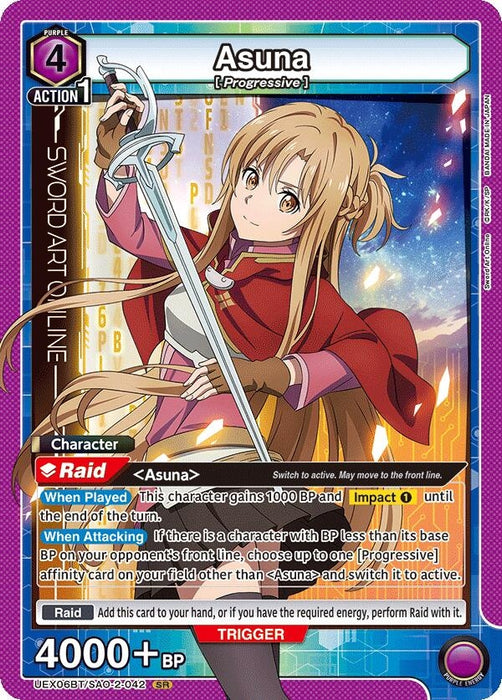 Asuna (042) (UEX06BT/SAO-2-042) (Foil) [UEX06BT: Sword Art Online Vol.2]