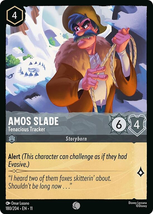 Image for Amos Slade - Tenacious Tracker (180/204) (Cold Foil) [Winterspell] - Disney Lorcana