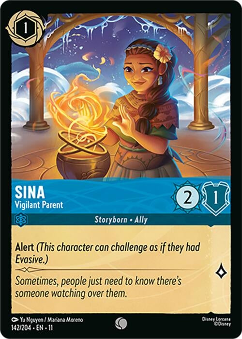 Image for Sina - Vigilant Parent (142/204) (Cold Foil) [Winterspell] - Disney Lorcana
