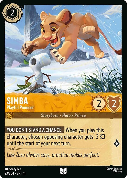 Image for Simba - Playful Pouncer (23/204) (Cold Foil) [Winterspell] - Disney Lorcana