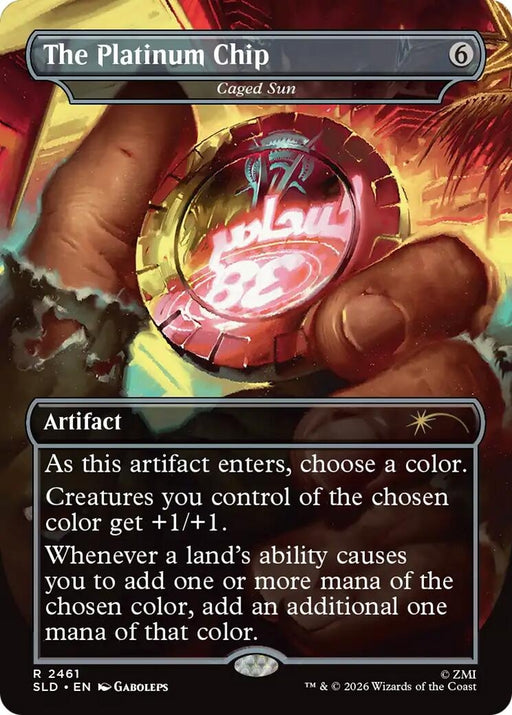 Image for The Platinum Chip - Caged Sun (2461) (Foil) [Secret Lair Drop Series] - Magic: The Gathering