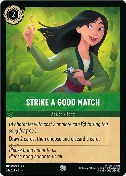 Image for Strike a Good Match (94/204) (Cold Foil) [Winterspell] - Disney Lorcana
