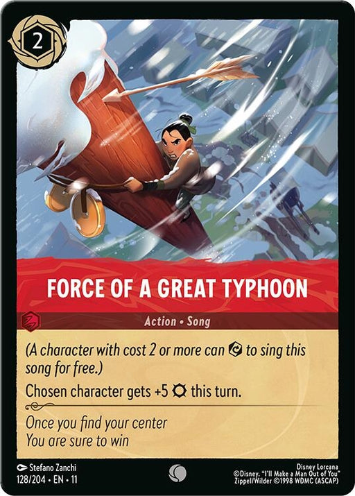 Image for Force of a Great Typhoon (128/204) (Cold Foil) [Winterspell] - Disney Lorcana